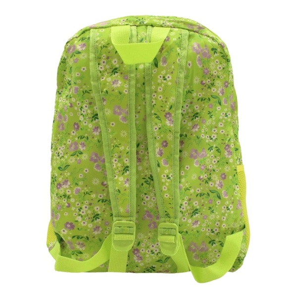 NEW Mytagalongs Lime Floral Foldable Backpack - Picture 2 of 3